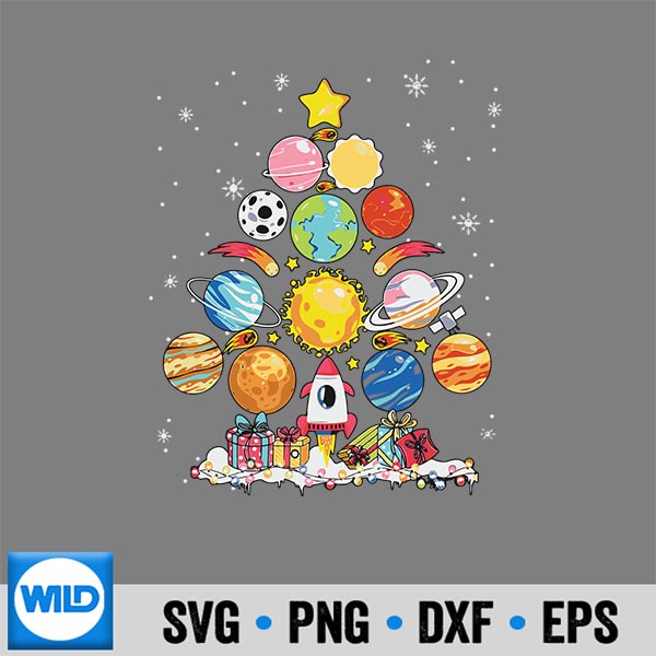 SolarSystemChristmasTreePlanetAstronomyScienceTeacher