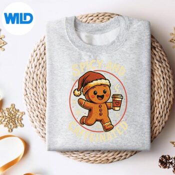 Spicy And Caffeinated Gingerbread Coffee Christmas Holiday SVG PNG Digital Design 4 SpicyAndCaffeinatedGingerbreadCoffeeChristmasHolidaysweater