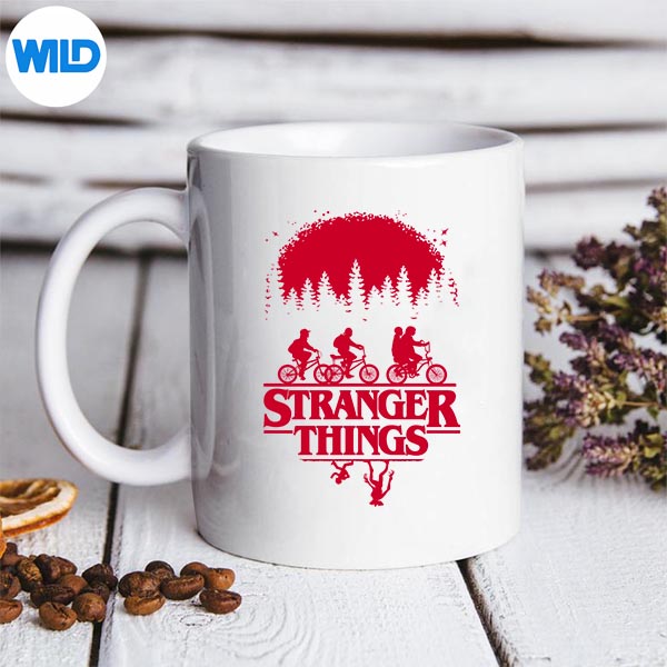 Stranger Things Riding Bikes Red Cut File 3 Stranger Things Riding Bikes Red Cut File - Image 3