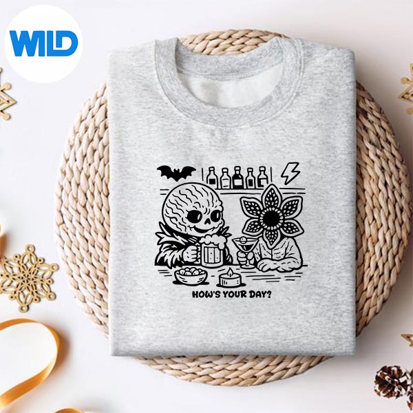 Stranger Things Skull Drinking Coffee How Is Your Day Design for Cricut 2 Stranger Things Skull Drinking Coffee How Is Your Day Design for Cricut - Image 2