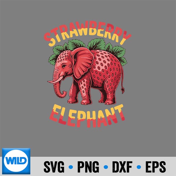 Strawberry Elephant Cute Meme Italian Brainrot Girl SVG PNG Digital Design 7 StrawberryElephantCuteMemeItalianBrainrotGirl
