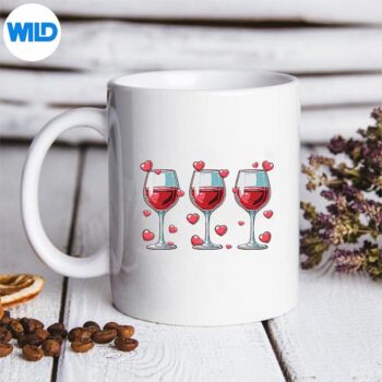 ThreeGlassesOfWineValentinesDayCoupleDrinkermug