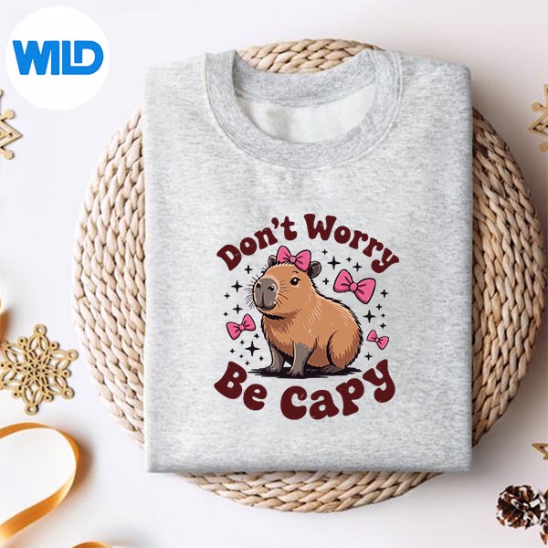 Toddler Girl Capybara Cute Dont Worry Be Capy Vector Design 2 Toddler Girl Capybara Cute Dont Worry Be Capy Vector Design - Image 2