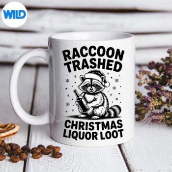 Trashed Panda Christmas Liquor Loot Racoon Meme Xmas Silhouette SVG PNG 5 TrashedPandaChristmasLiquorLootRacoonMemeXmasmug