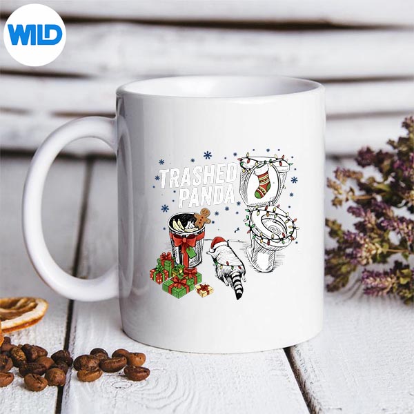 Trashed Panda Drunk Racoon Lights Christmas Digital Download 3 Trashed Panda Drunk Racoon Lights Christmas Digital Download - Image 3