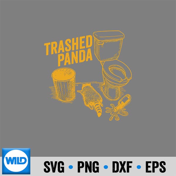 Trashed Panda Drunk Racoon Vintage Design for Cricut 6 TrashedPandaDrunkRacoonVintage