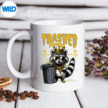 Trashed Panda Vintage Digital Design 5 TrashedPandaVintagemug