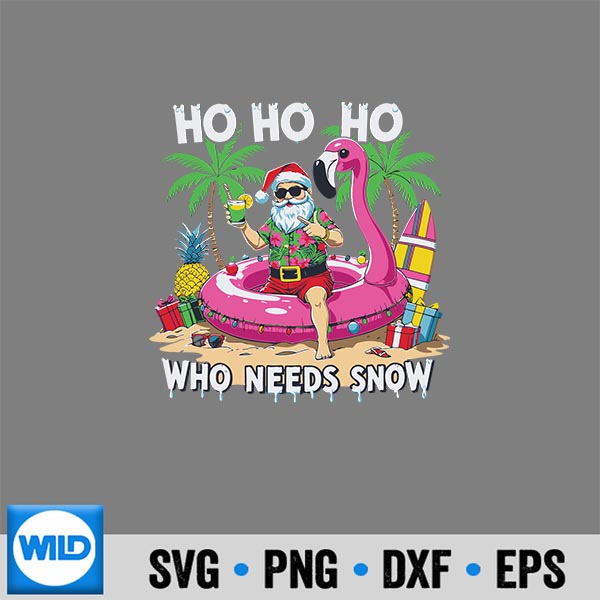 Tropical Santa Christmas Vacation Beach Digital Design 6 TropicalSantaChristmasVacationBeach