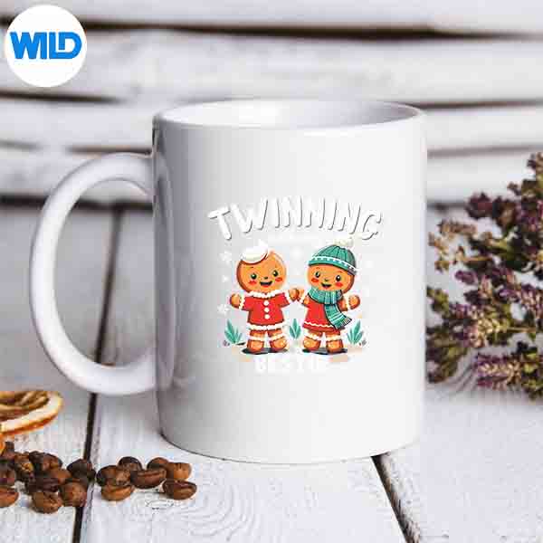 Twinning With My Bestie Christmas Gingerbread Best Friend Vector Design 3 Twinning With My Bestie Christmas Gingerbread Best Friend Vector Design - Image 3
