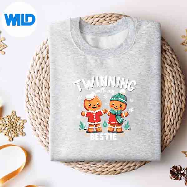 Twinning With My Bestie Christmas Gingerbread Best Friend Vector Design 2 Twinning With My Bestie Christmas Gingerbread Best Friend Vector Design - Image 2