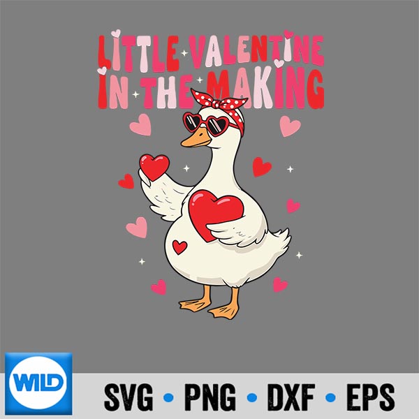 ValentineDayPregnancyAnnouncementGooseBabyBow