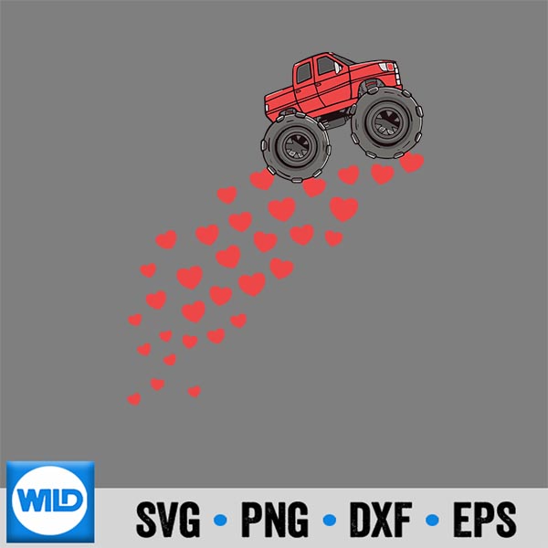 ValentinesDayMonsterTruckHeartsToddlerGirl