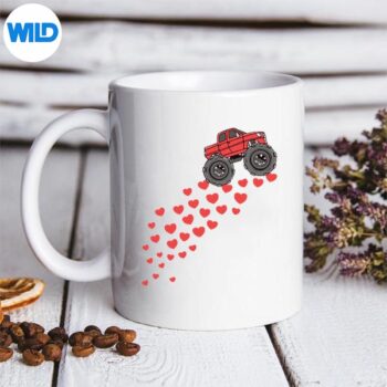 ValentinesDayMonsterTruckHeartsToddlerGirlmug