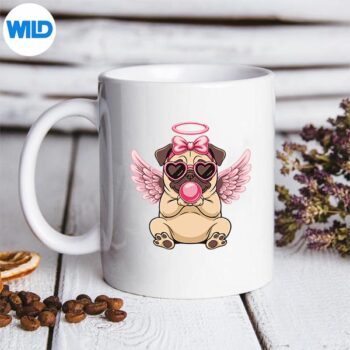 ValentinesDayPugCupidWithAngelmug