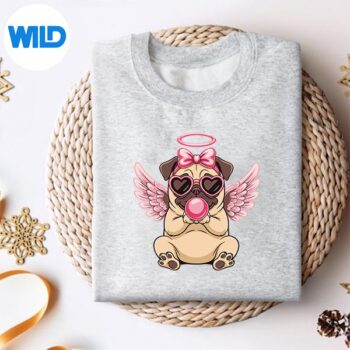 ValentinesDayPugCupidWithAngelsweater