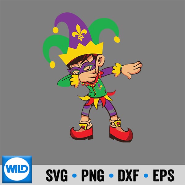 Vintage Dabbing Jester Hat Mardi Gras SVG PNG Digital Design 7 VintageDabbingJesterHatMardiGras