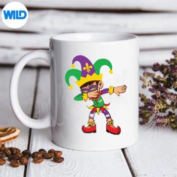 Vintage Dabbing Jester Hat Mardi Gras SVG PNG Digital Design 5 VintageDabbingJesterHatMardiGrasmug