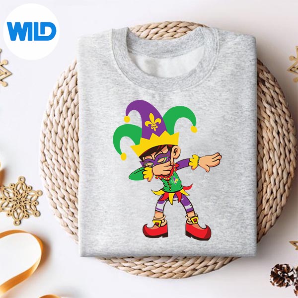 Vintage Dabbing Jester Hat Mardi Gras SVG PNG Digital Design 2 Vintage Dabbing Jester Hat Mardi Gras SVG PNG Digital Design - Image 2