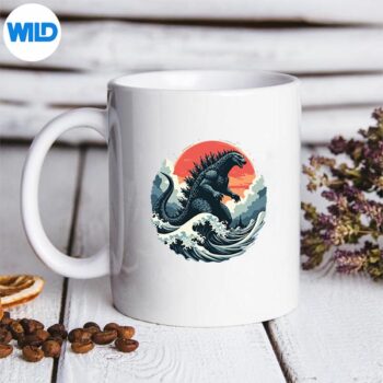 VintageJapaneseKaijuMonsterTheGreatWaveOffKanagawamug