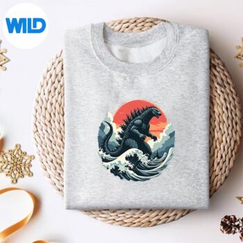 VintageJapaneseKaijuMonsterTheGreatWaveOffKanagawasweater