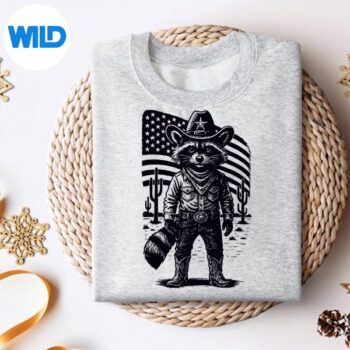 VintageRaccoonCowTrashPandaUsaWesternCountrysweater