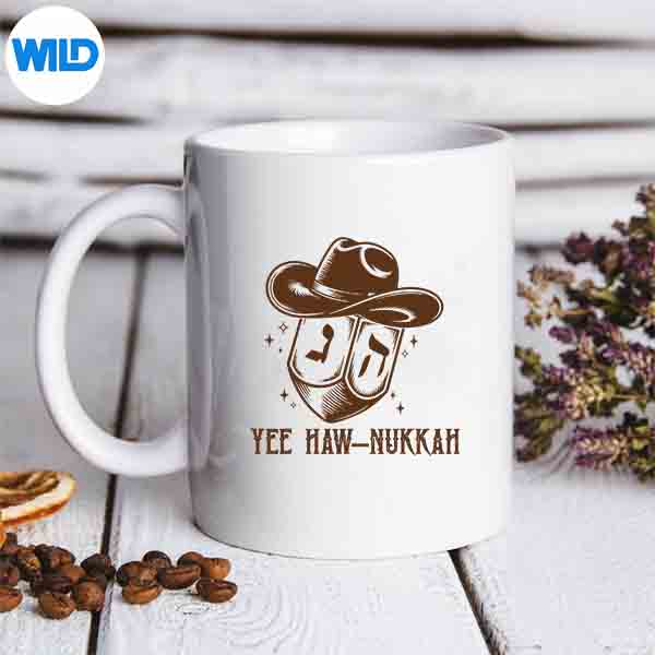 Yee Hawnukkah Dreidel Cow Hat Western Hanukkah Vector Design 3 Yee Hawnukkah Dreidel Cow Hat Western Hanukkah Vector Design - Image 3