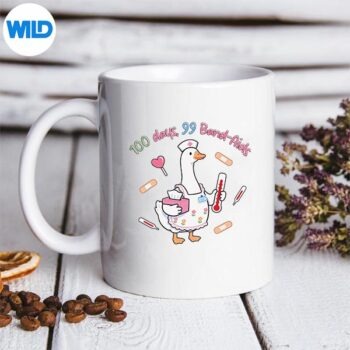 100Days99BandAidsSchoolNurseSillyGoose100thDaymug
