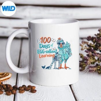 100 Days Eggstra Smarter Teacher 100th Day Of School Silhouette SVG PNG Cut File 5 100DaysEggstraSmarterTeacher100thDayOfSchoolmug
