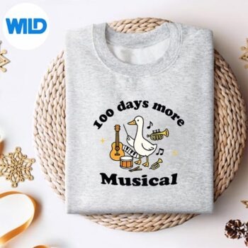 100DaysMoreMusicalGooseTeacherMusicClassroomsweater