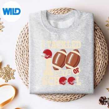 100DaysOfSchool100thDayOfSchoolFootballsweater 1