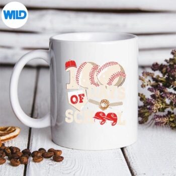 100 Days Of School Baseball 100th Day Of School Teacher Design for Cricut 5 100DaysOfSchoolBaseball100thDayOfSchoolTeachermug