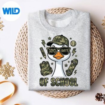 100DaysOfSchoolCamo100thDaySillyGoosesweater