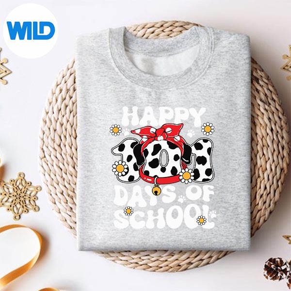 100 Days Of School Dalmatian Dog 100th Day Of School Vector Design 2 100 Days Of School Dalmatian Dog 100th Day Of School Vector Design - Image 2