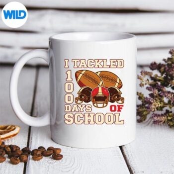 100DaysOfSchoolFootball100thDayOfSchoolmug