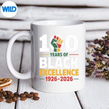 100 Years Of Black Excellence Centennial Black History Month Retro PNG SVG for Cricut 5 100YearsOfBlackExcellenceCentennialBlackHistoryMonthRetromug