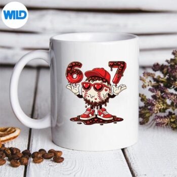 67 Valentine Day Baseball Chocolate Ice Cream Drip Design for Cricut 5 67ValentineDayBaseballChocolateIceCreamDripmug