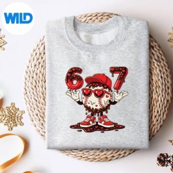 67 Valentine Day Baseball Chocolate Ice Cream Drip Design for Cricut 4 67ValentineDayBaseballChocolateIceCreamDripsweater