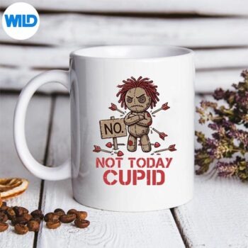 Anti Valentine Not Today Cupid Grumpy Voodoo Doll Digital Design 5 AntiValentineNotTodayCupidGrumpyVoodooDollmug