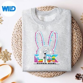 BadBunnySuperBowlNeonBunnyFootballsweater