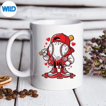 Baseball Drip Ice Cream Youth Valentine SVG PNG Download 5 BaseballDripIceCreamYouthValentinemug