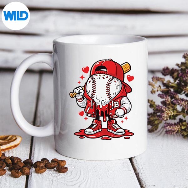 Baseball Drip Ice Cream Youth Valentine SVG PNG Download 3 Baseball Drip Ice Cream Youth Valentine SVG PNG Download - Image 3