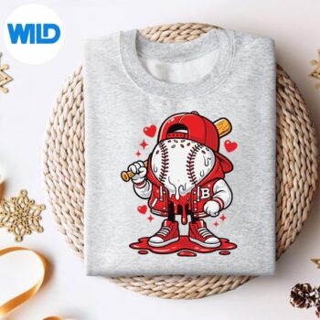 Baseball Drip Ice Cream Youth Valentine SVG PNG Download 4 BaseballDripIceCreamYouthValentinesweater