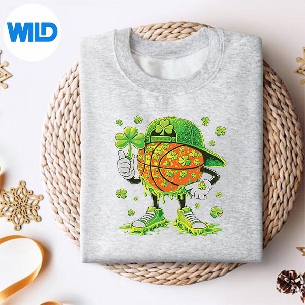 Basketball Shamrock Irish St Patricks SVG PNG Cut File 2 Basketball Shamrock Irish St Patricks SVG PNG Cut File - Image 2