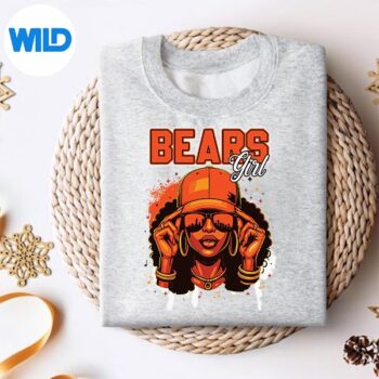 BearGirlBlackAfroAthleticMelaninsweater