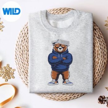 BearWithCheeseGraterHatAndSunglassessweater