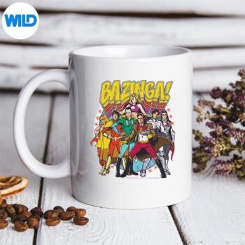 BigBangTheoryBazingaComicSuperheromug