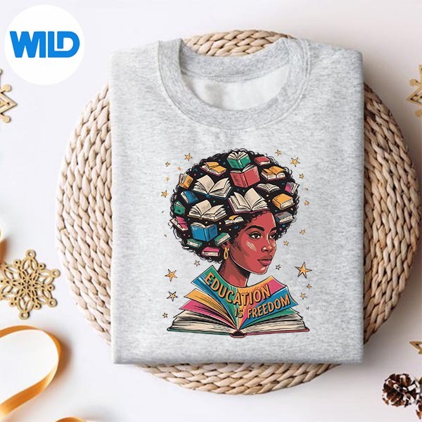 Black History Education Is Freedom Books Black History SVG PNG Digital Design 2 Black History Education Is Freedom Books Black History SVG PNG Digital Design - Image 2