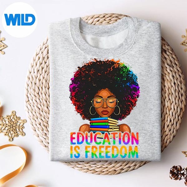 Black History Education Is Freedom Books Teacher Girls Cute SVG PNG Digital Download 2 Black History Education Is Freedom Books Teacher Girls Cute SVG PNG Digital Download - Image 2