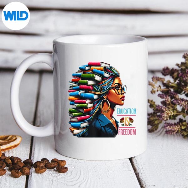 Black History Education Is Freedom Books Teacher Girls Retro SVG PNG Cut File 3 Black History Education Is Freedom Books Teacher Girls Retro SVG PNG Cut File - Image 3