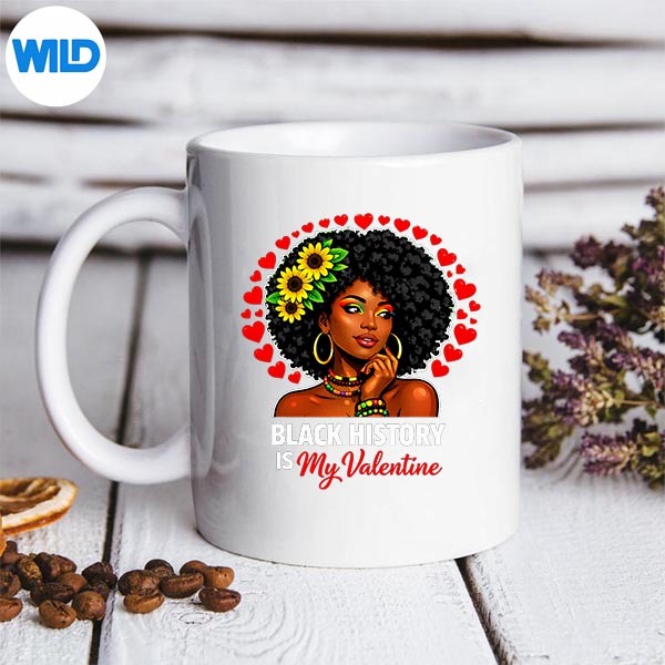 Black History Is My Valentine Afro Woman Valentines Day SVG PNG Cut File 3 Black History Is My Valentine Afro Woman Valentines Day SVG PNG Cut File - Image 3